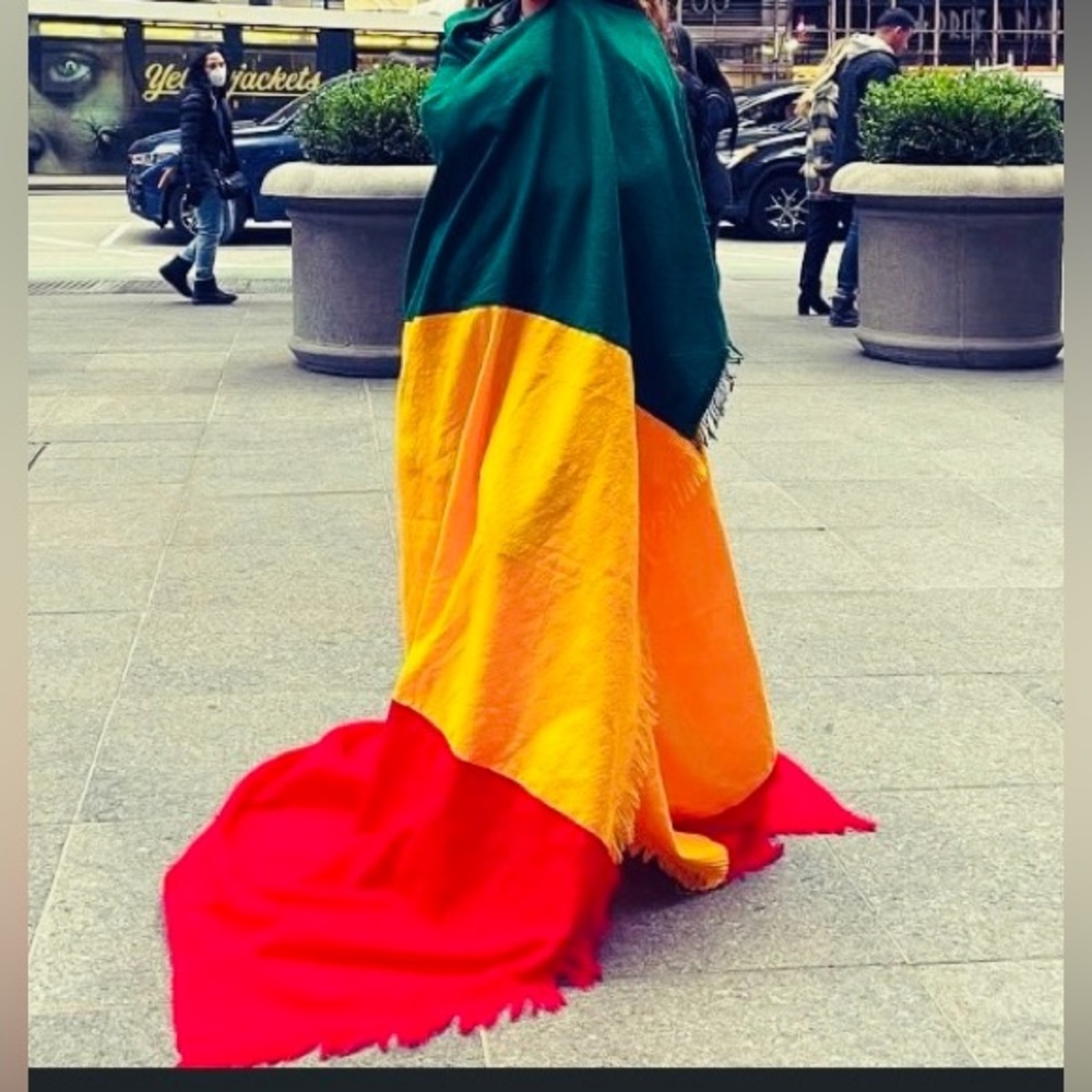 Ethiopian Flag Extra Long Beach Towel or Throw.